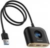 HUB Baseus Square USB-A do 1x USB-A 3.2 Gen 1 / 3x USB 2.0 z kablem 1m - czarny